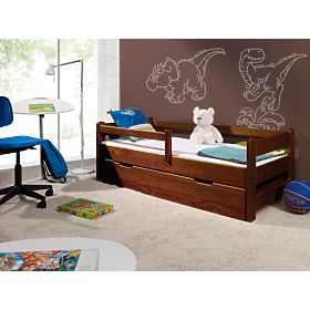 Dziecięce łóżko Woody z barierką - orzech, Ourbaby®