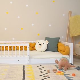 Łóżko dziecięce Montessori Woodie Plus - białe, Ourbaby®
