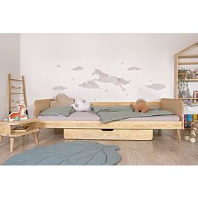 Rosnące łóżko Nell 2w1 - naturalne