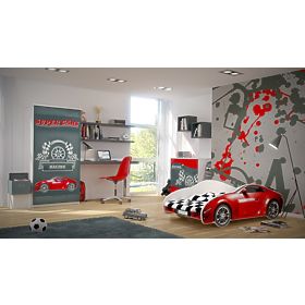 Łóżko samochodowe S-CAR - czerwone, BabyBoo