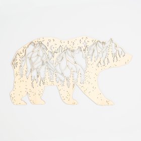 Drewniany obraz geometryczny - Góry Niedźwiedzie - różne kolory, Elka Design