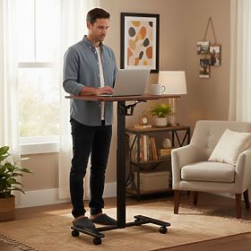 Mobilny regulowany stolik 70x48 cm stolik pod laptop regulowana wysokość 71,5-112 cm ModernHome, MODERNHOME