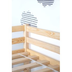 Podwyższone łóżko dziecięce Ourbaby Modo ze zjeżdżalnią - sosna