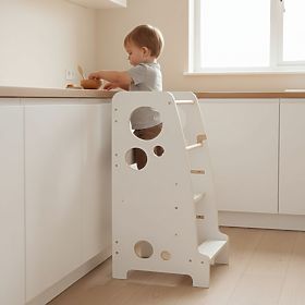 Montessori wieża edukacyjna Luna - biała
