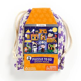 Mudpuppy Puzzle Nawiedzony Dom w materiałowym woreczku 36 elementów