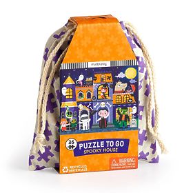 Mudpuppy Puzzle Nawiedzony Dom w materiałowym woreczku 36 elementów