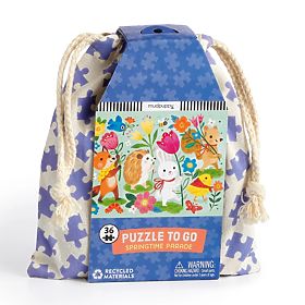Mudpuppy Puzzle Wiosenny pochód w materiałowym woreczku 36 elementów, Mudpuppy