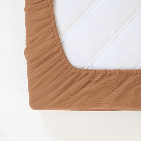 Muślinowe prześcieradło Ourbaby 140x70 cm - toffi