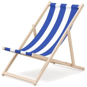 Krzesełko plażowe dla dzieci Niebiesko-białe paski, CHILL