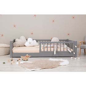 Dziecięce niskie łóżko Montessori Ourbaby - szare