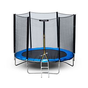 Ogrodowa trampolina z zewnętrzną siatką o średnicy 10 ft 304-312 cm + drabinka, Bauerkraft