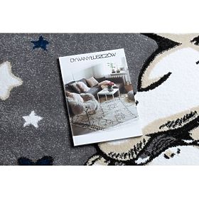 Okrągły dywan PETIT SŁONIK, GWIAZDY, szary, F.H.Kabis