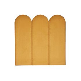 Panel tapicerowany Łuk - musztardowy