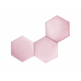 Panel tapicerowany Hexagon - pudrowy róż