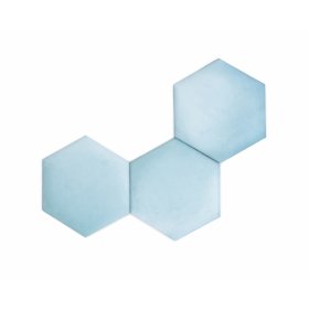Panel tapicerowany Hexagon w kolorze baby blue, MIRAS