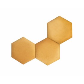 Panel tapicerowany Hexagon - miodowy