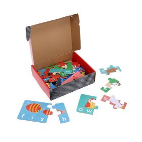 Petit Collage Moje pierwsze literowanie puzzle ze zwierzętami