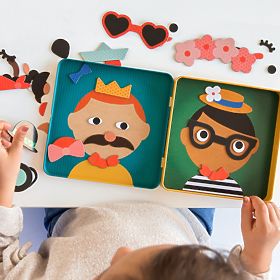 Petit Collage Puzzle magnetyczne Szczęśliwe twarze