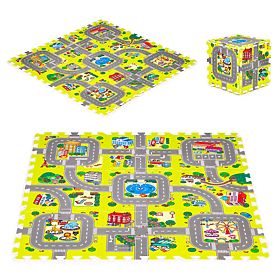 Piankowa mata dla dzieci miasto 9 części 90,5x90,5 cm IPLAY
