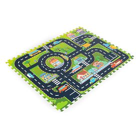 Piankowa mata dla dzieci puzzle miasto ulice drogi IPLAY