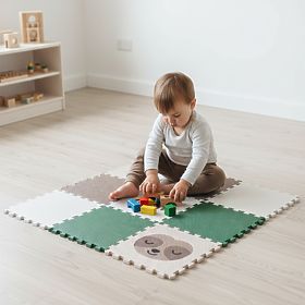 Piankowe puzzle 9 części - leniwiec i tęcza