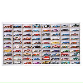 Półka na samochodziki Hot Wheels - biała, 80 miejsc, LilaBaby