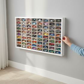Półka na samochodziki Hot Wheels - biała, 80 miejsc