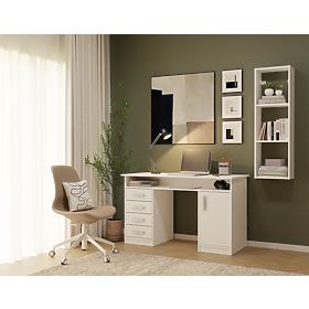 Półka wisząca COBI 1X3 - Nowoczesna półka ścienna 3 Komory Matowa Biała, COBI