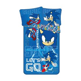 Pościel dziecięca Sonic 'Let’s go' 140x200 cm + 70x90 cm