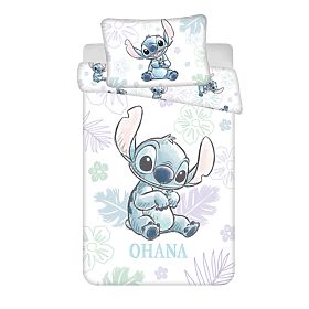 Pościel Lilo and Stitch 'Ohana White' dla dzieci 100x135 cm + 40x60 cm