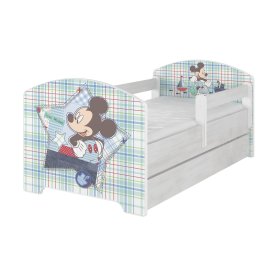 Dziecięca łóżko z bariera - Mickey Mouse - dekoracje norweski sosna, BabyBoo, Mickey Mouse