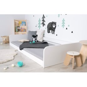 Łóżko drewniane Montessori Sia - białe