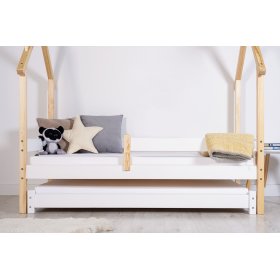 Wysuwane dodatkowe łóżko Vario z materacem piankowym - białe