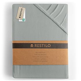 Prześcieradło AMBER kolor szary styl klasyczny materiał jersey 200-220x200 DecoKing