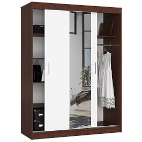 PRZESUWNA SZAFA 150cm CLP WENGE / BIAŁA