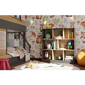 Regał Fiesta 8P ANTRACYT DĄB ARTISAN