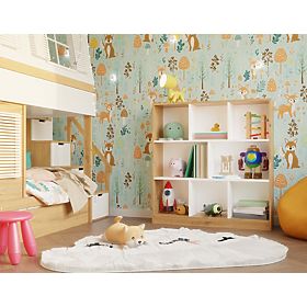 Regał Fiesta 8P DĄB ARTISAN / BIEL