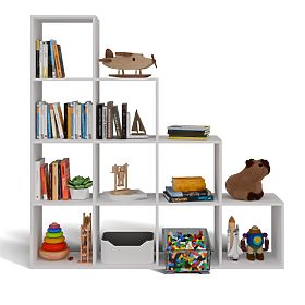 Regał Step 4X4 BIAŁY