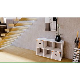 Regał z półkami 2x3 - biały, Ourbaby®