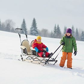 Sanki dla bliźniaków Duo Sport - kolor siedziska czarny