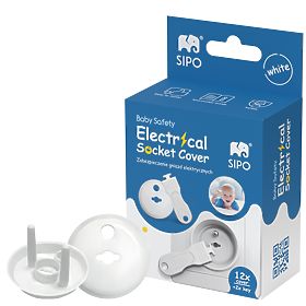 SIPO Nakładki ochronne na gniazdka elektryczne, białe - 12 szt