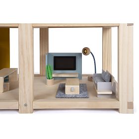 small foot Domek dla lalek z meblami, naturalny