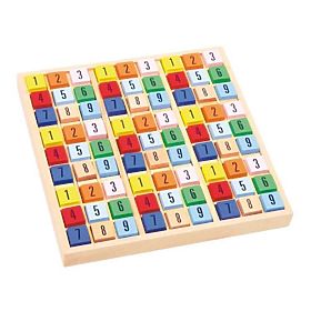 Mała Stopa Drewniane kolorowe kostki sudoku