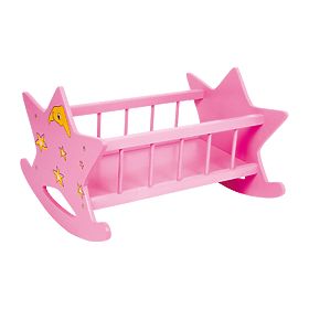 small foot Drewniana różowa kołyska gwiazda