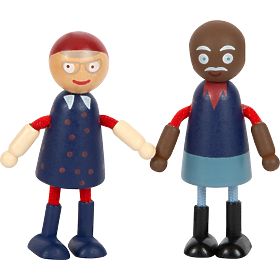 small foot Drewniane figurki rodzina z wózkiem inwalidzkim, small foot