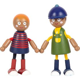 small foot Drewniane figurki rodzina z wózkiem inwalidzkim, small foot
