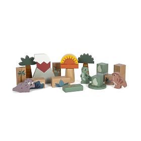Small Foot Drewniane klocki Dino