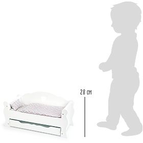 small foot Drewniane łóżeczko dla lalek białe