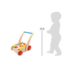 small foot Drewniany chodzik z klockami w wózku