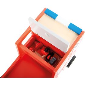 small foot Drewniany wóz strażacki